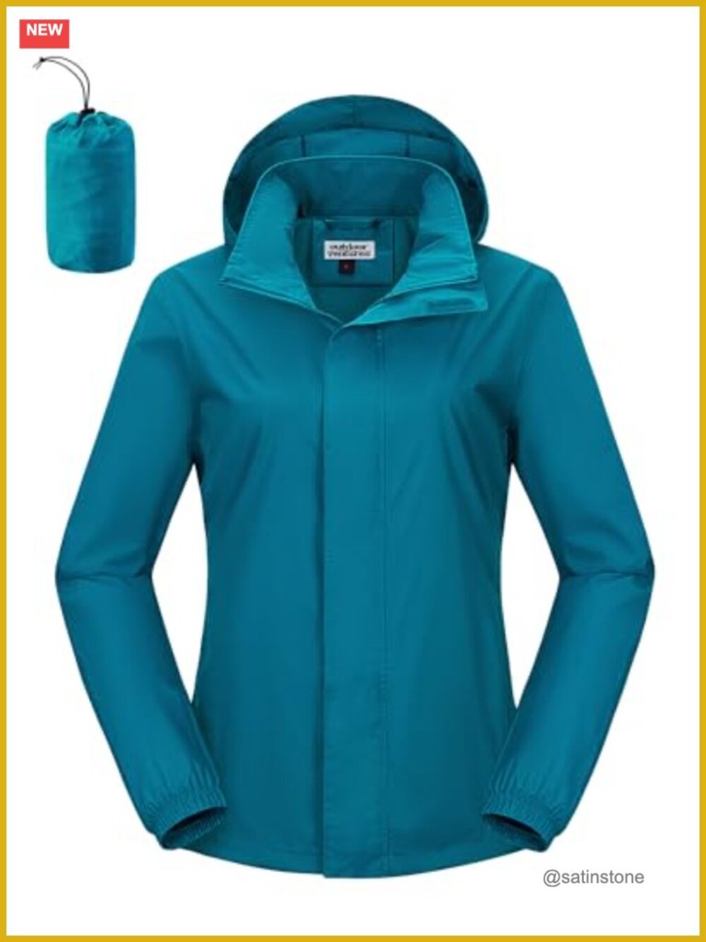 Lightweight Waterproof Rain Jacket with Hood Packable